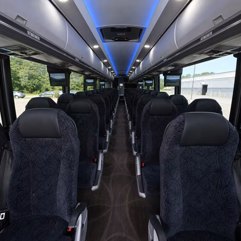 40-56 Passenger Charter Bus Interior