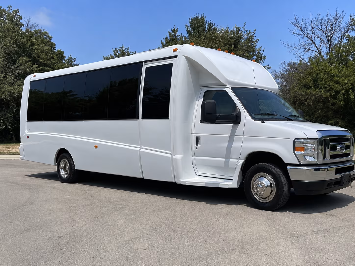 Interior of a party bus rental serving Las Vegas