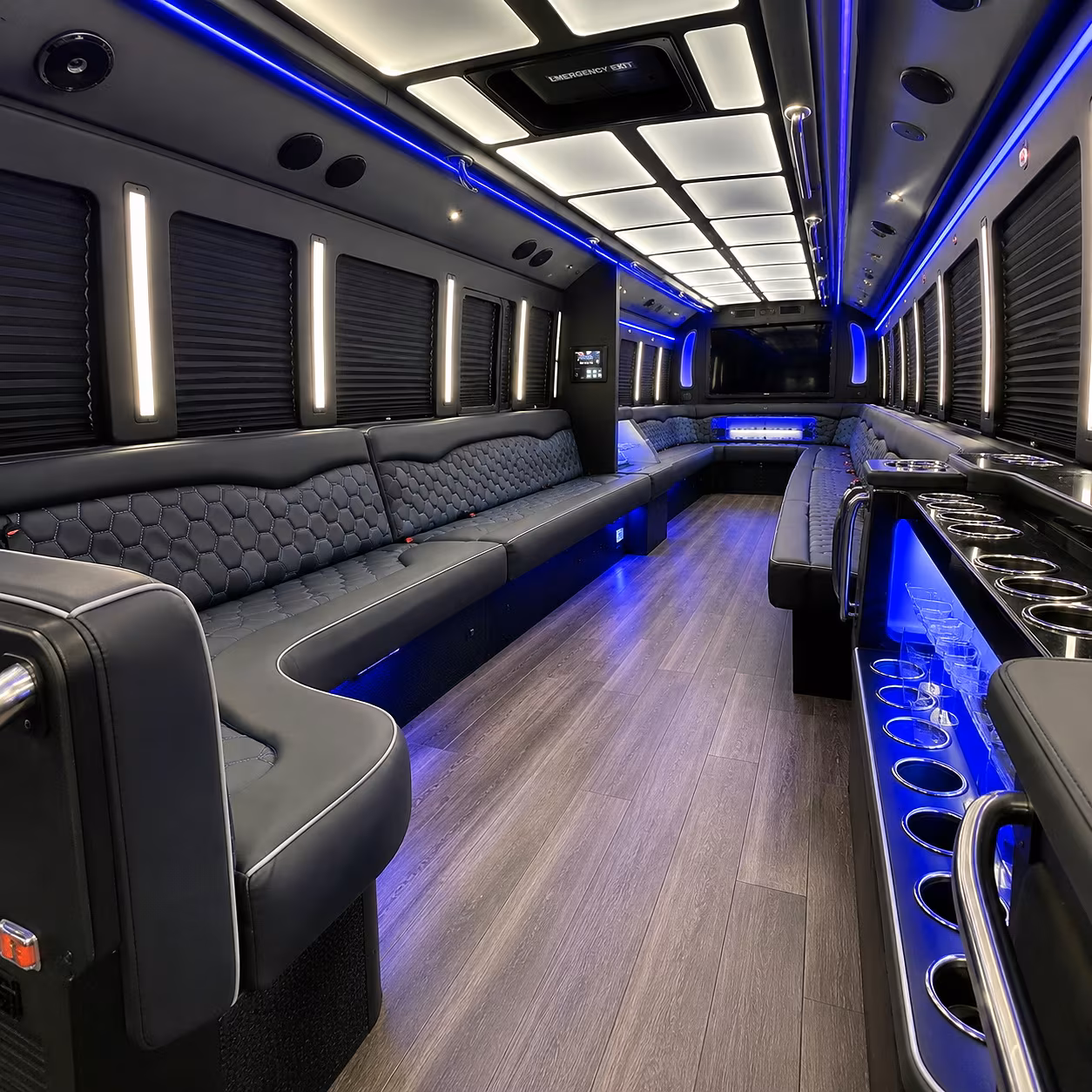 Las Vegas Bachelor & Bachelorette Transportation party bus interior