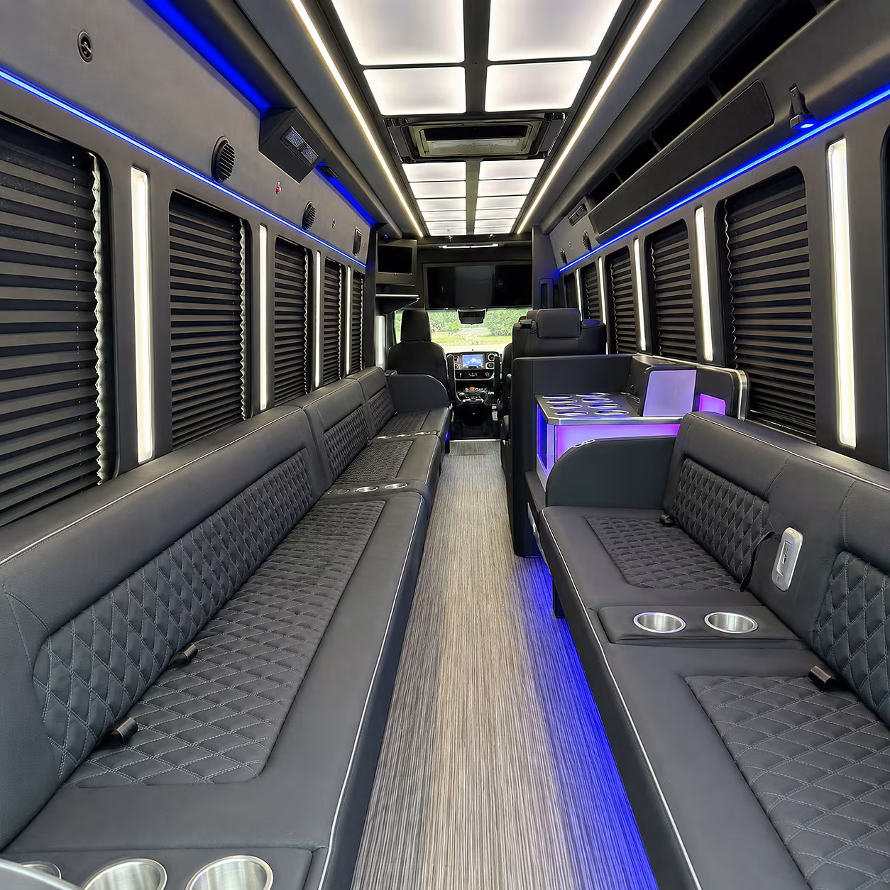 Las Vegas Birthday, Sweet 16, & Quinceañera Transportation party bus interior