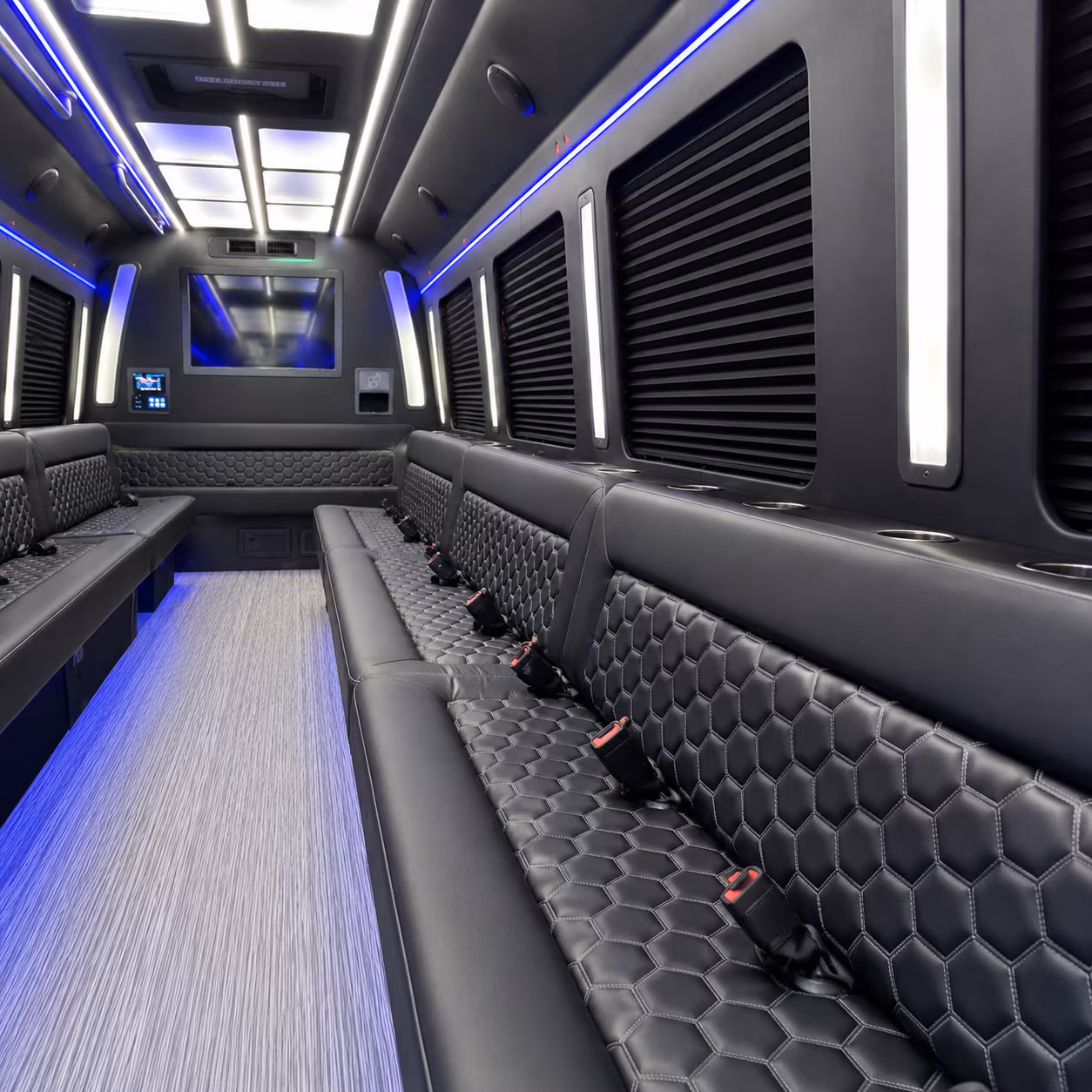 Las Vegas Private Event Transportation party bus interior